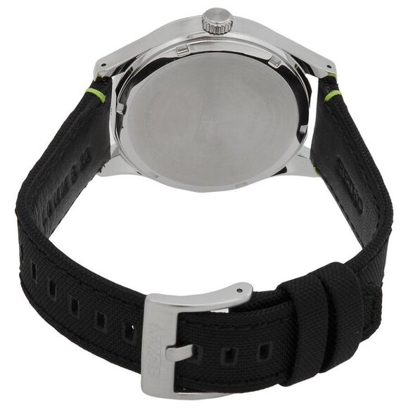 NWT Authentic Seiko Big Date Quartz Black Dial Men's Watch - Picture 3 of 3